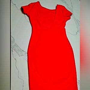 Beautiful form fitting red dress